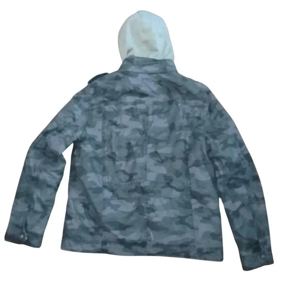 Levi's Men's Cotton Canvas Military Jacket NWT Large full-length zipper & snap-b